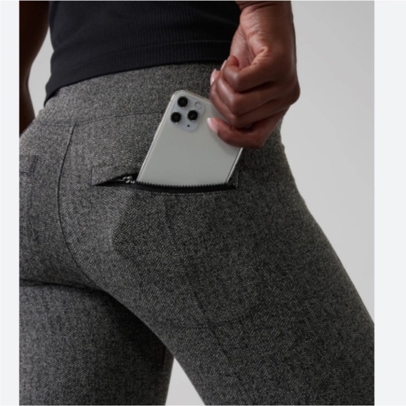 Athleta Delancey Herringbone Tight Grey City Pants - Picture 2 of 16